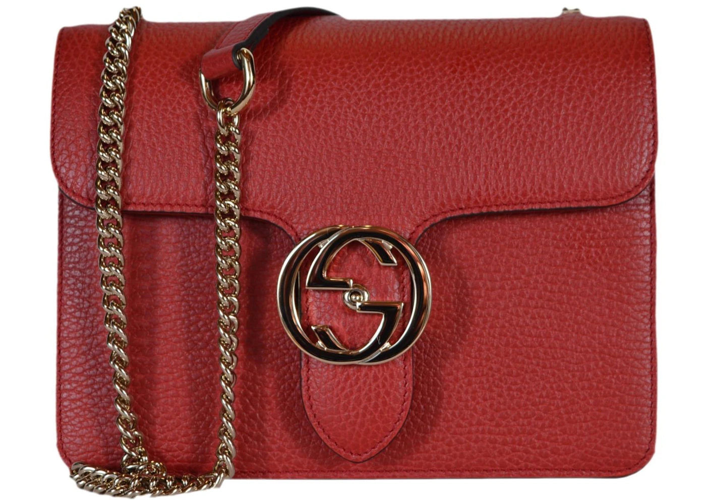 Gucci Interlocking G Shoulder Bag Small Red