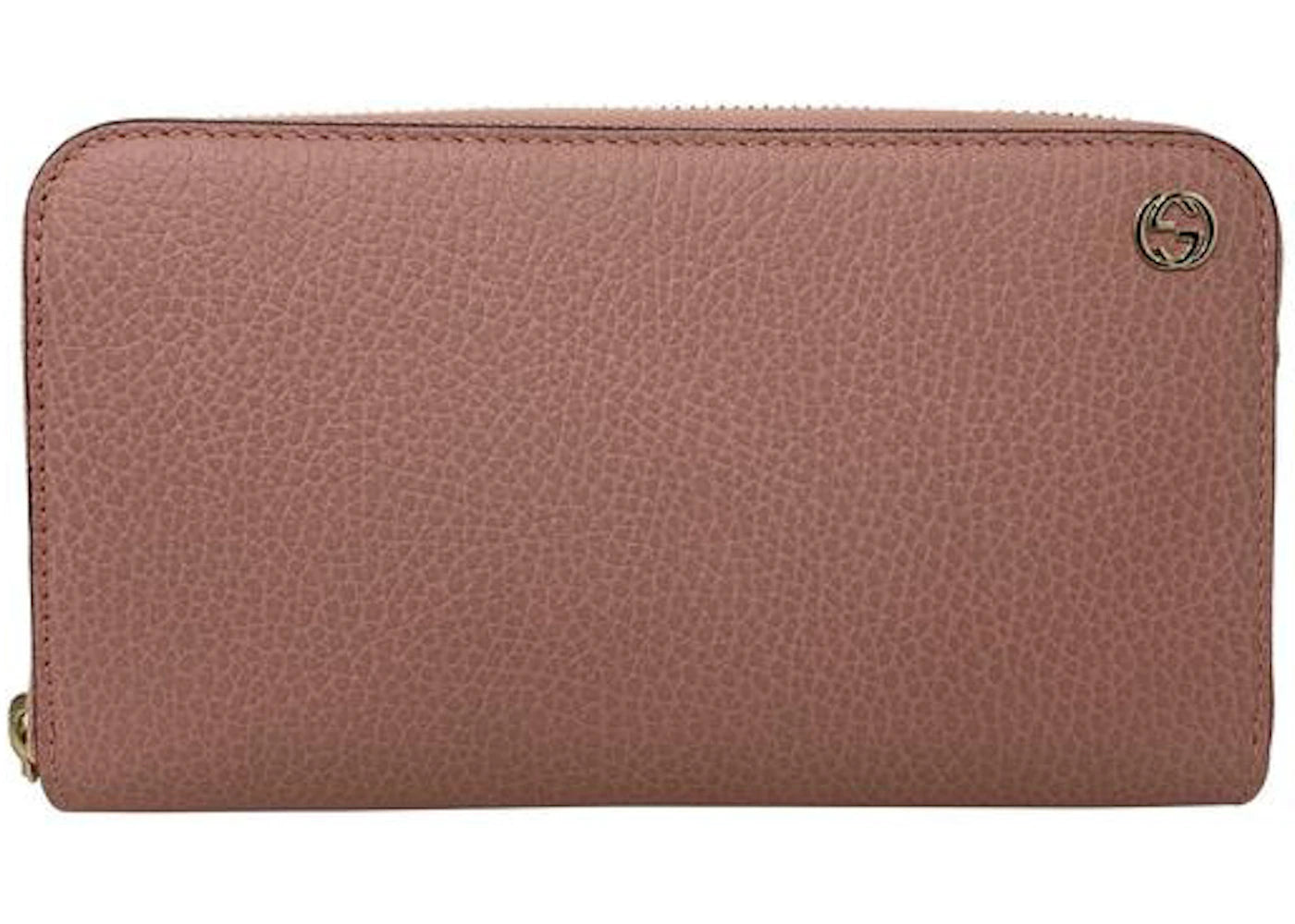 Gucci Interlocking G Zip Around Wallet Pink