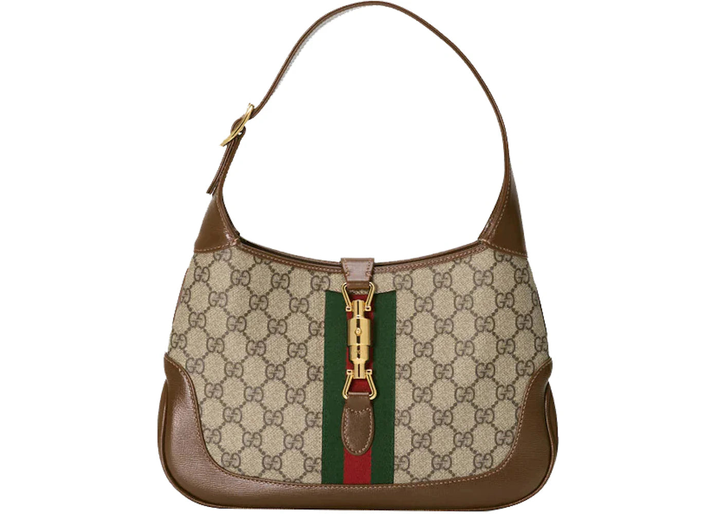 Gucci Jackie 1961 Shoulder Bag Small GG Supreme Beige/Ebony