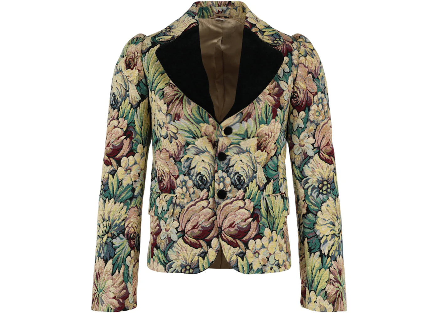 Gucci Jacquard Tailored Blazer Yellow