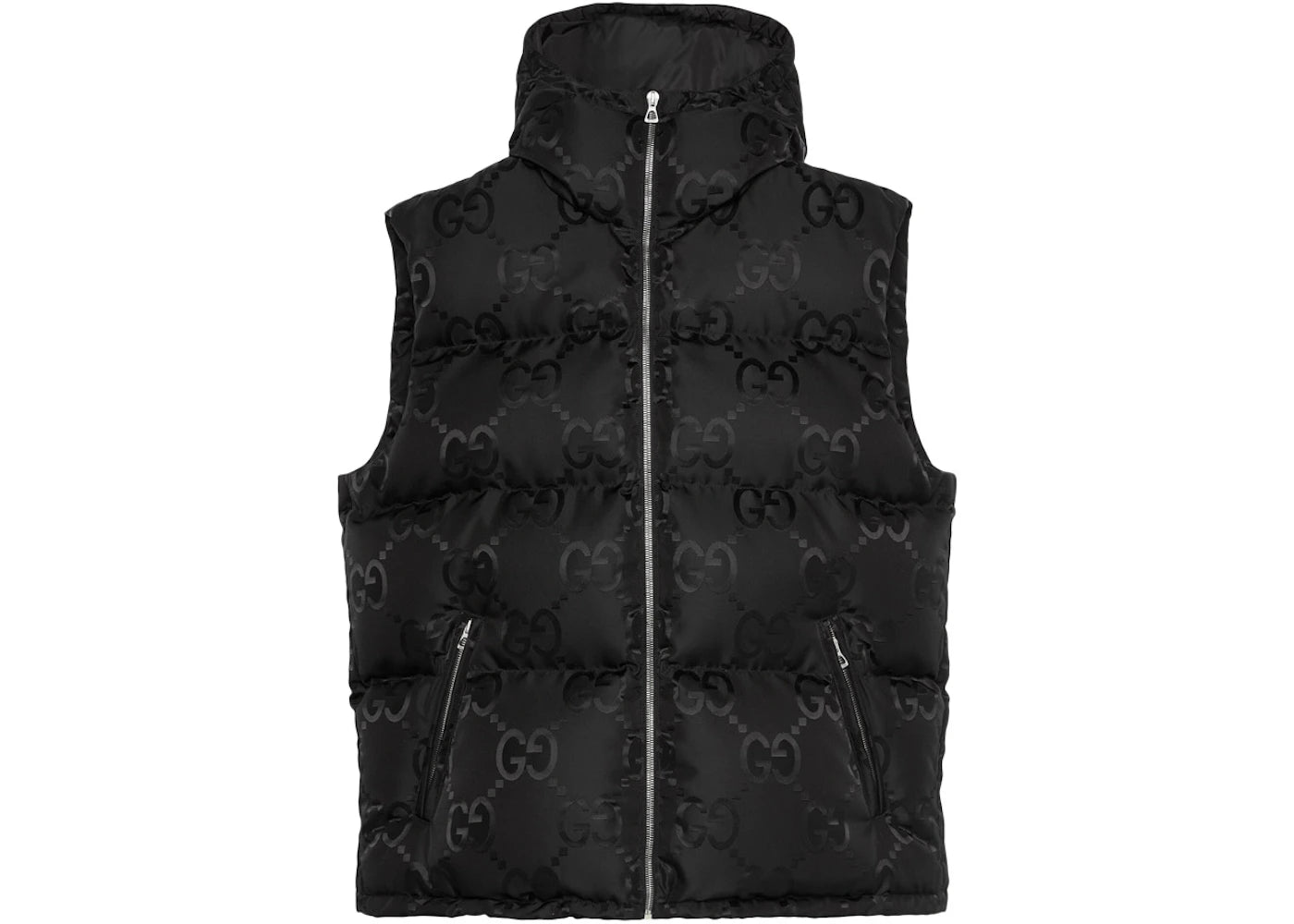 Gucci Jumbo GG Canvas Down Gilet Black