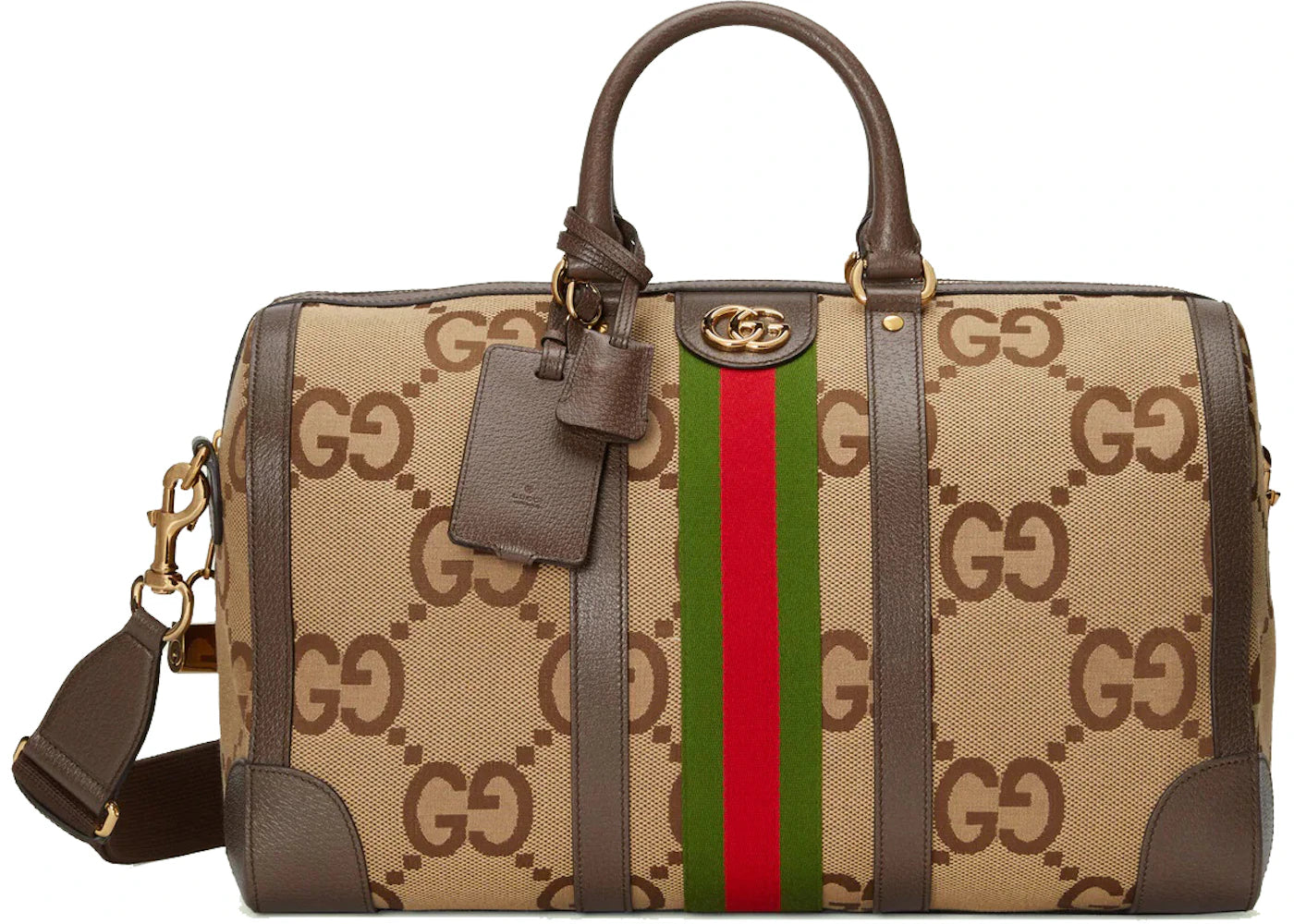 Gucci Jumbo GG Duffle Bag Camel/Ebony