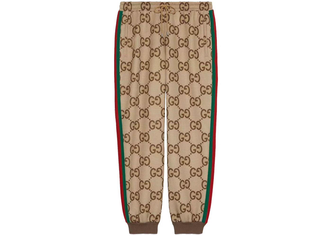Gucci Jumbo GG Jogging Pant with Web Beige/Ebony