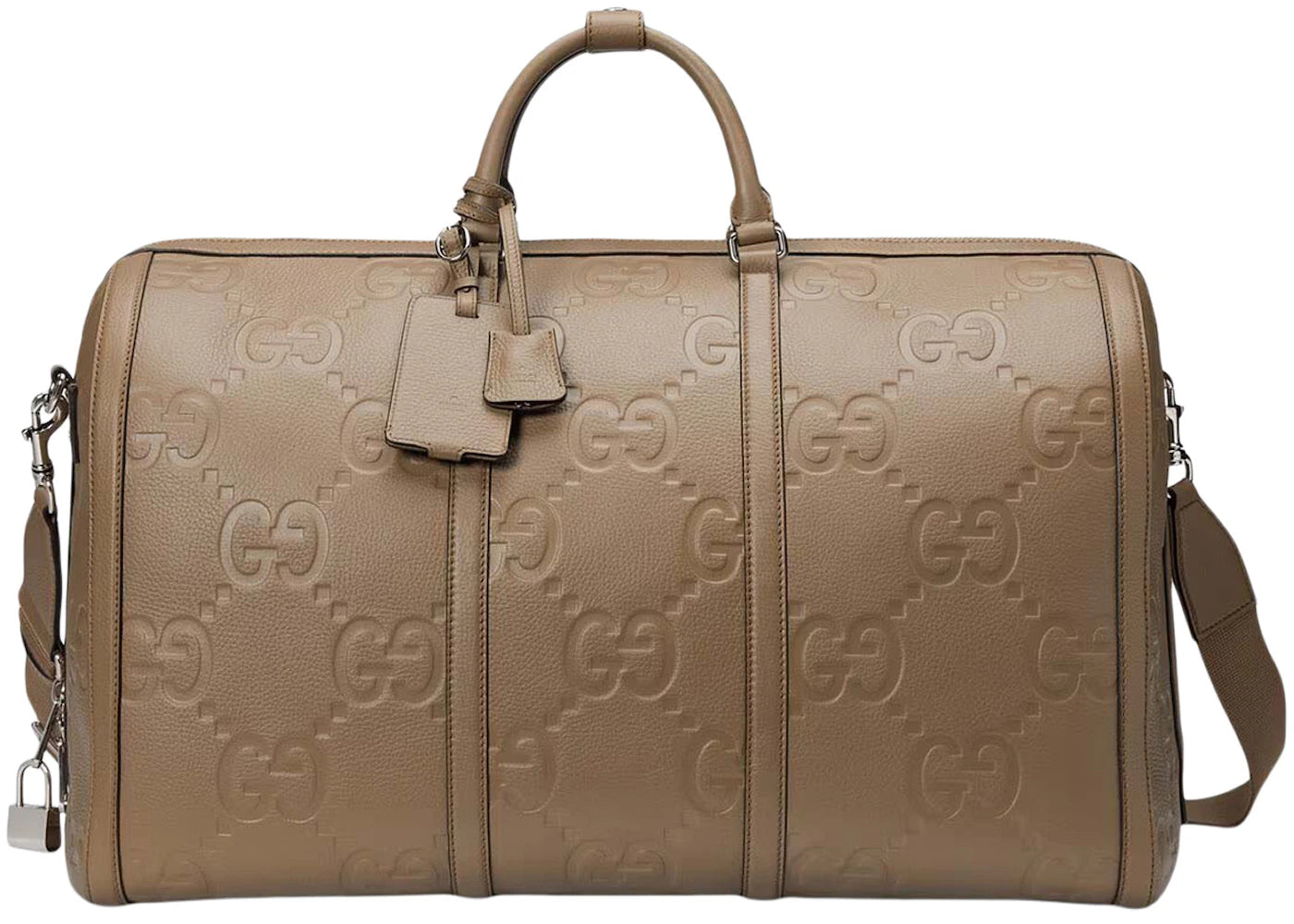 Gucci Jumbo GG Large Duffle Bag Taupe