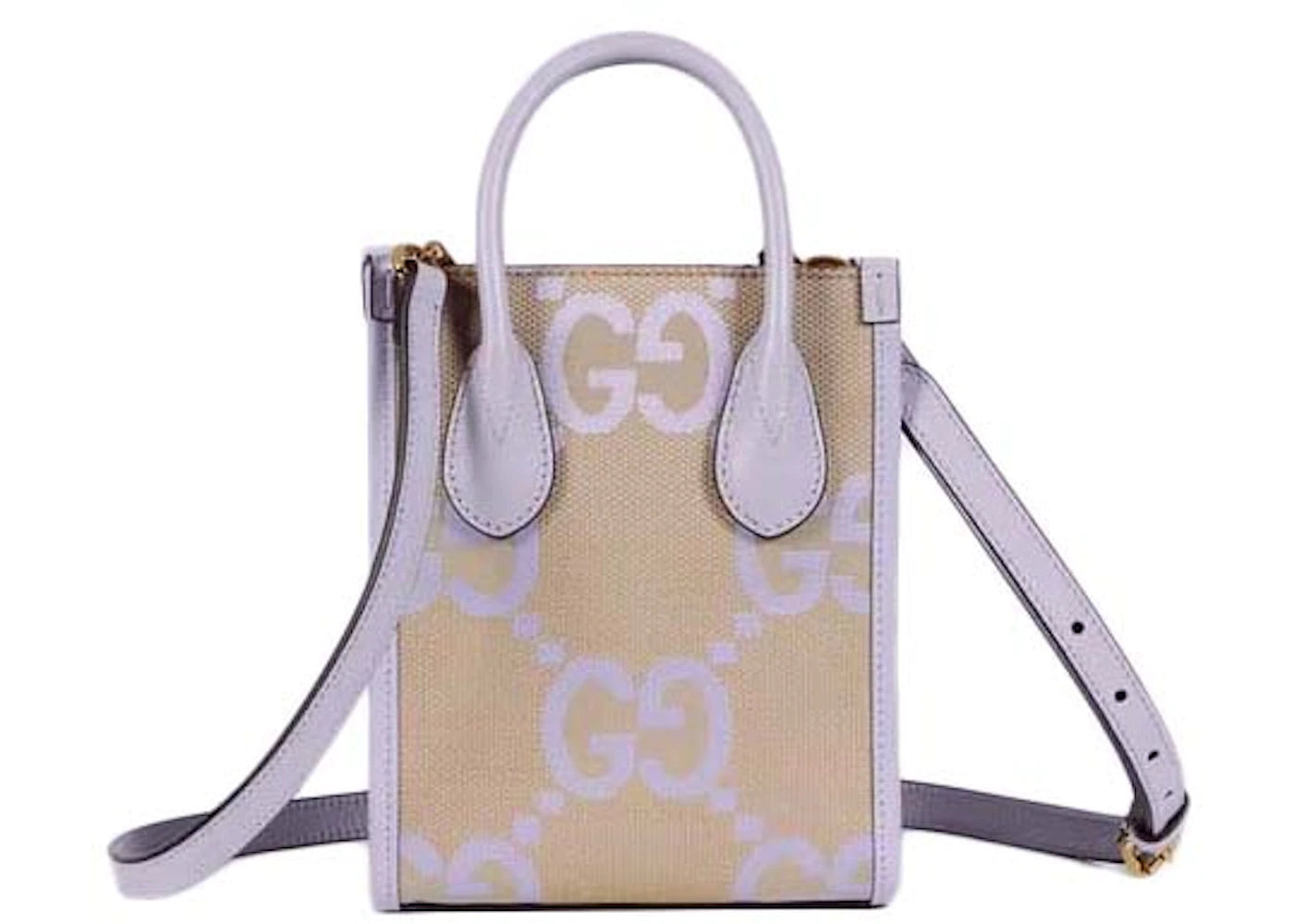 Gucci Jumbo GG Mini Tote Bag Beige/Lilac