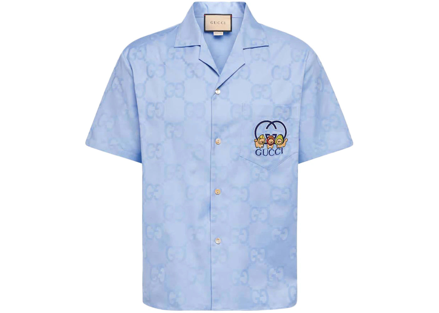 Gucci Kawaii Aloha Logo Shirt Blue