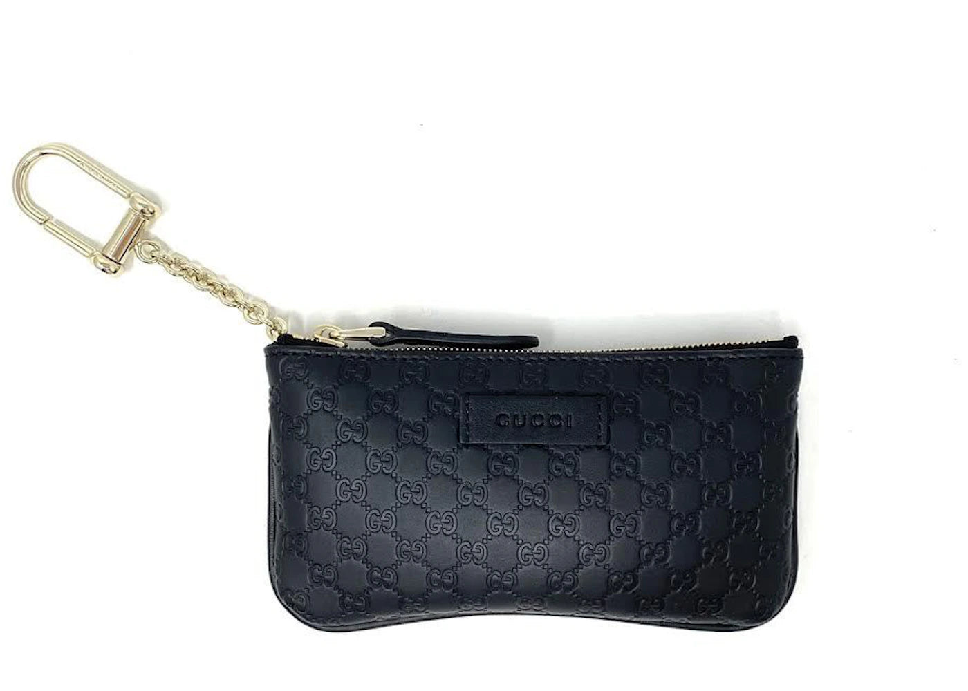 Gucci Key Pouch Microguccissima Black