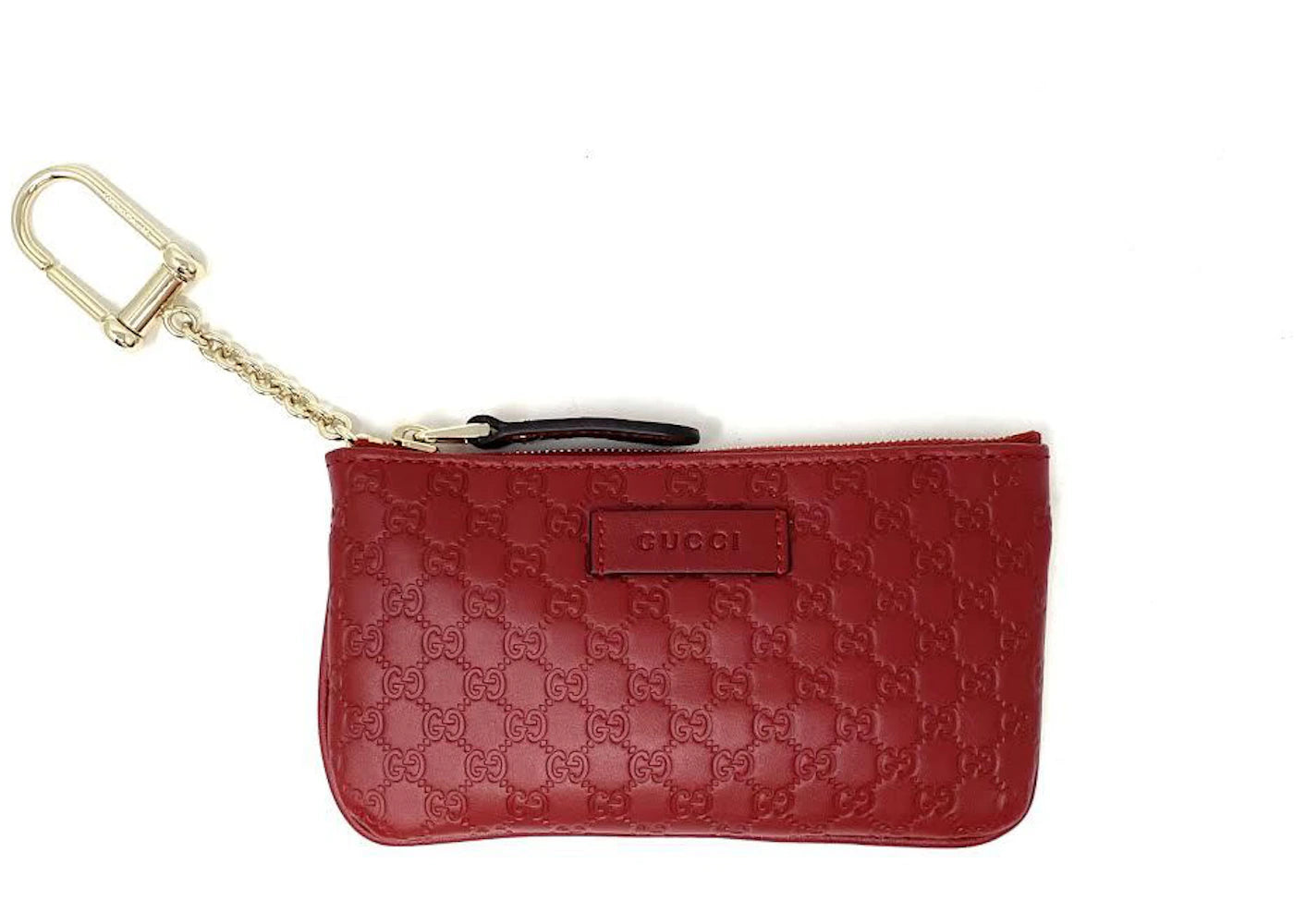 Gucci Key Pouch Microguccissima Red