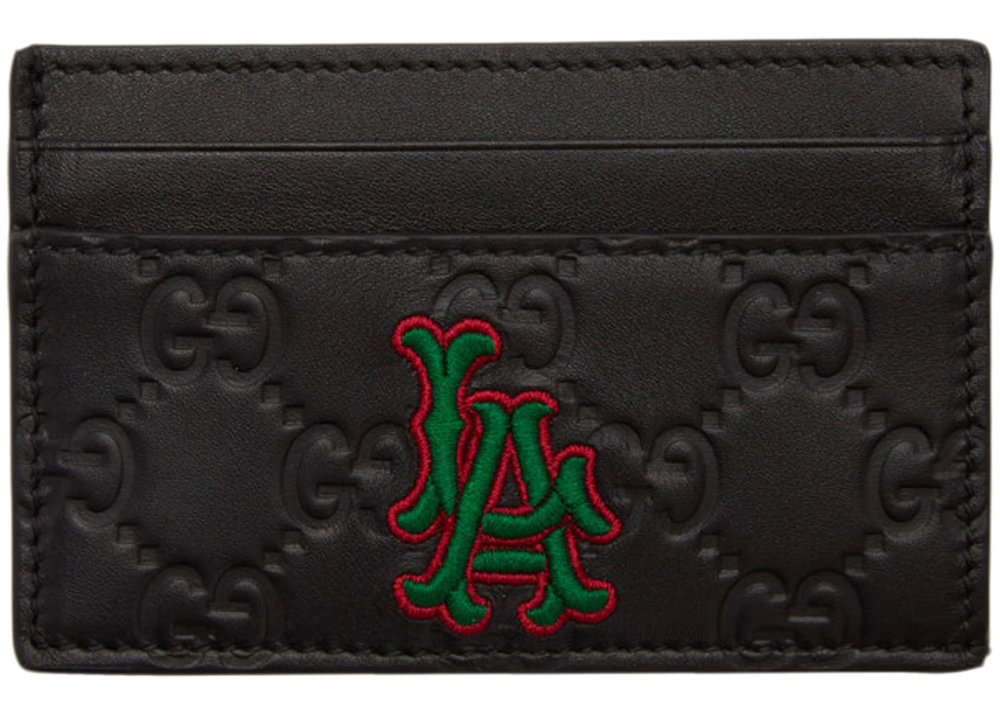 Gucci LA Dodgers Patch (5 Card Slot) Card Holder Black/Green/Red