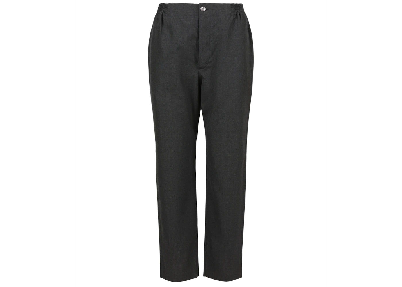 Gucci Label Cotton Poplin Trousers Medium Grey