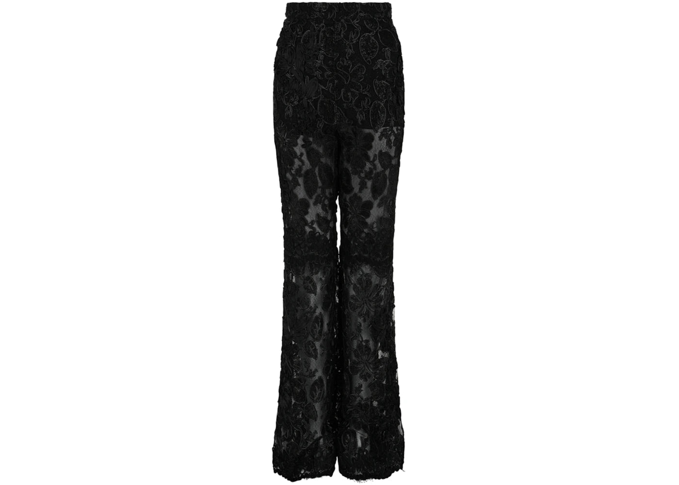 Gucci Lace Flared Pants Black