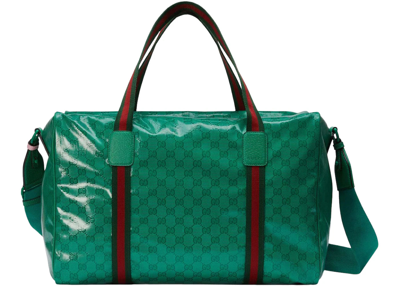 Gucci Large Duffle Bag with Web Green