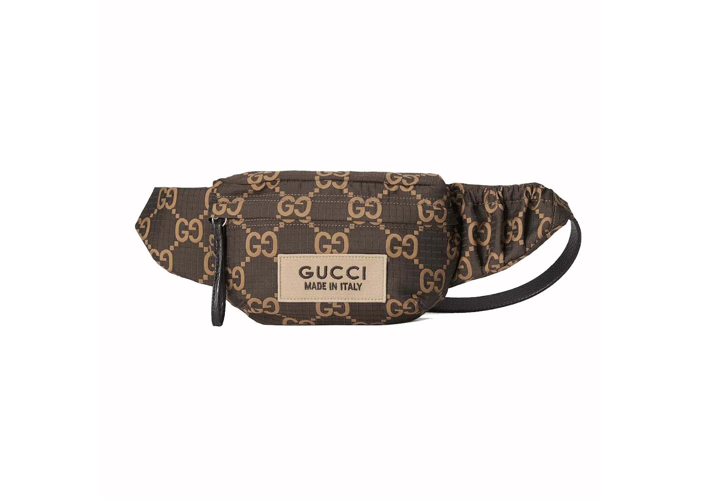 Gucci Large GG Polyester Belt Bag Ebony/Beige