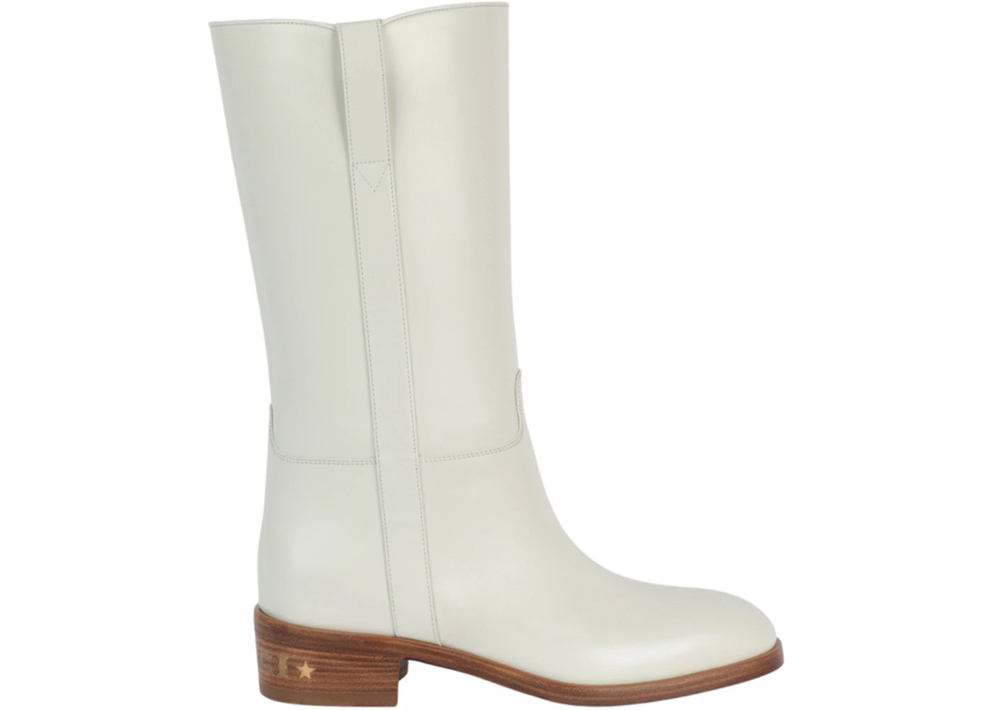 Gucci Leather Mid-Calf Boots White