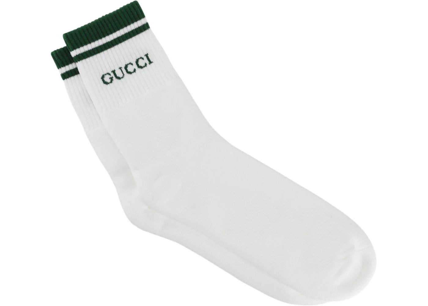 Gucci Logo Crew Socks White/White