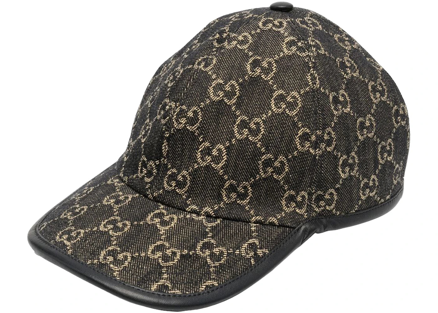 Gucci Logo Denim Baseball Cap Black