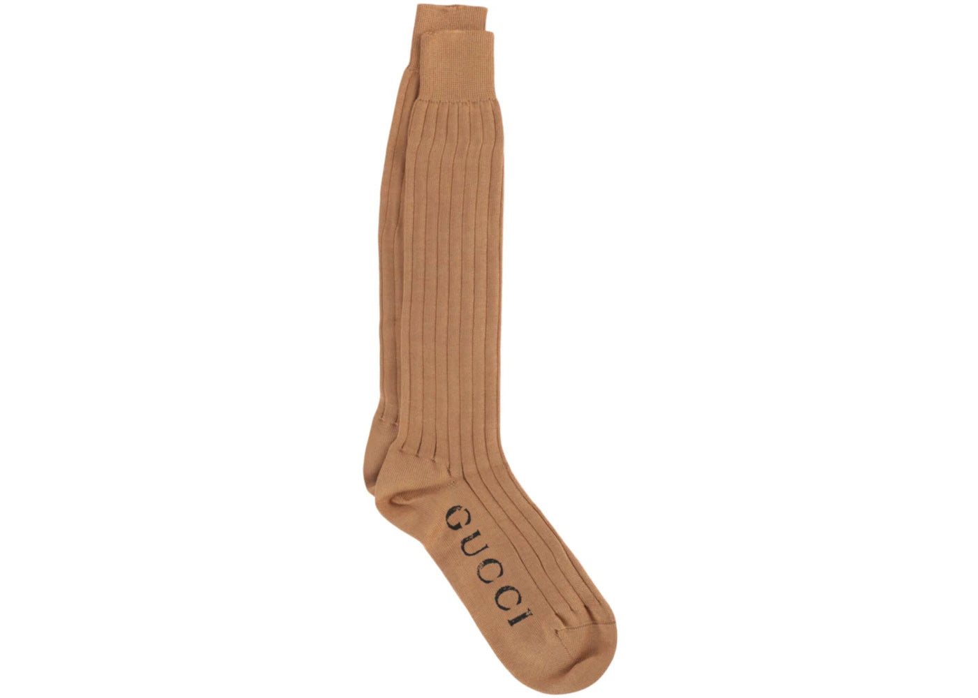 Gucci Logo Knee-High Socks Cream