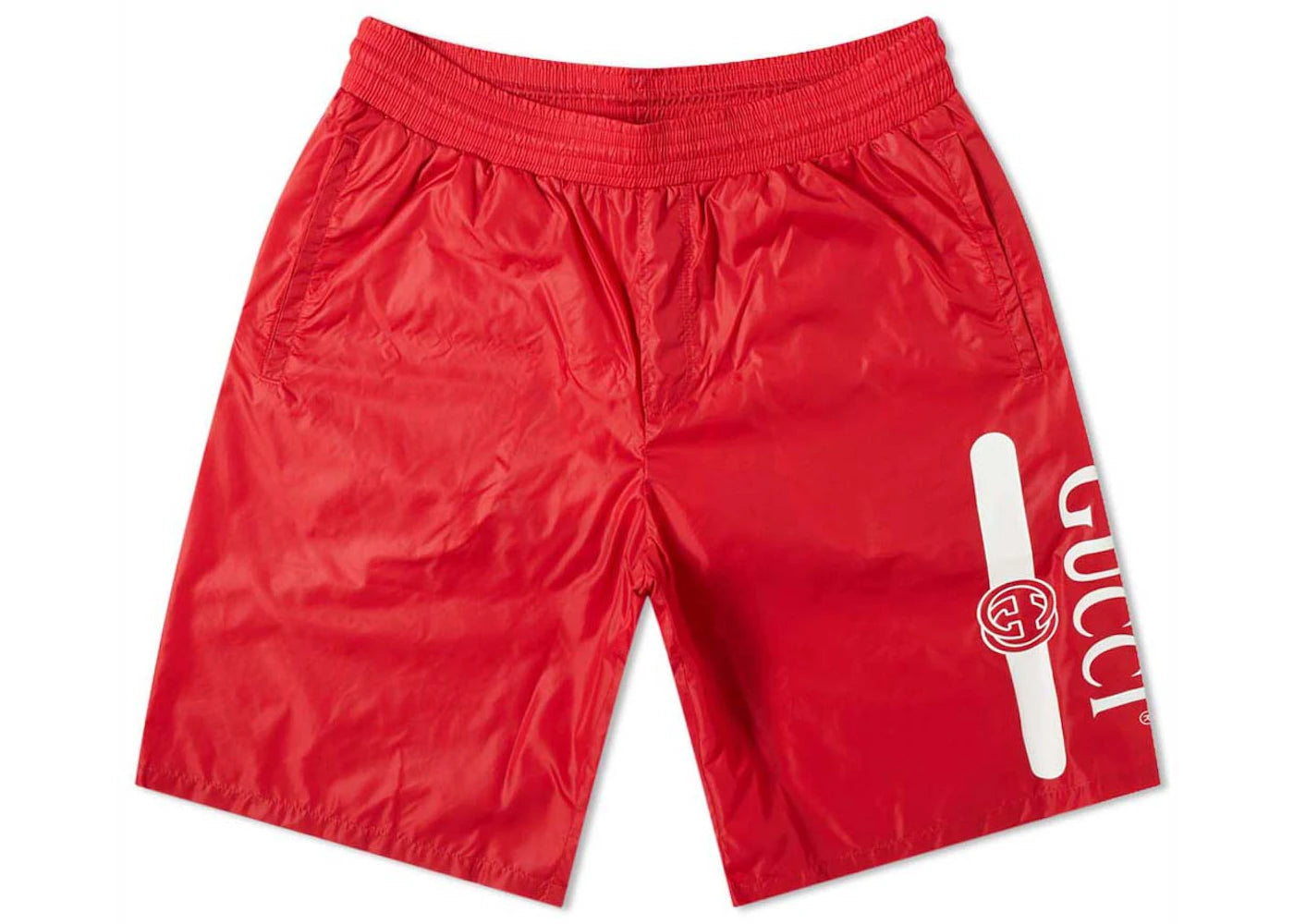 Gucci Logo Leg Swim Shorts Red