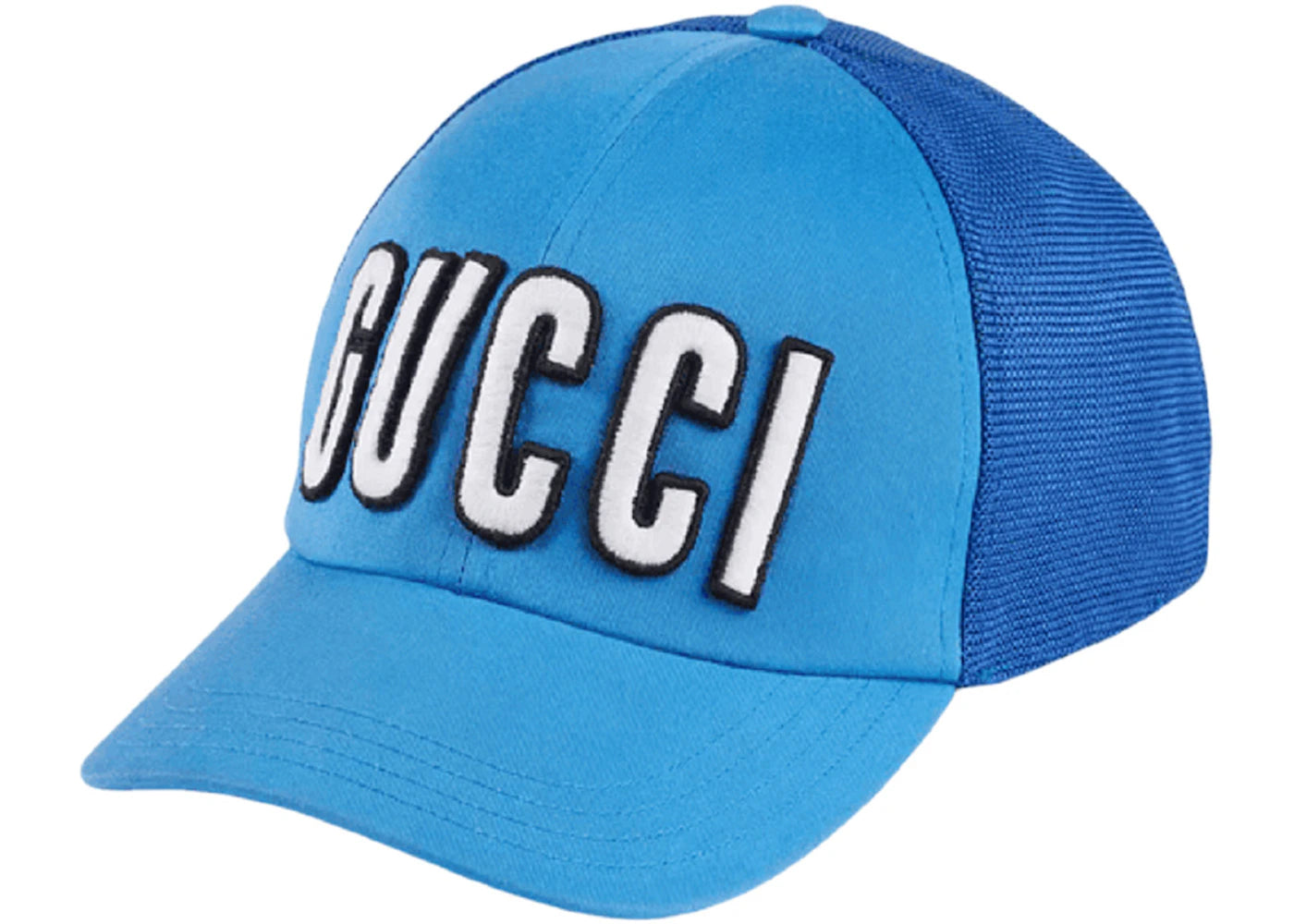 Gucci Logo Patch Baseball Hat Blue