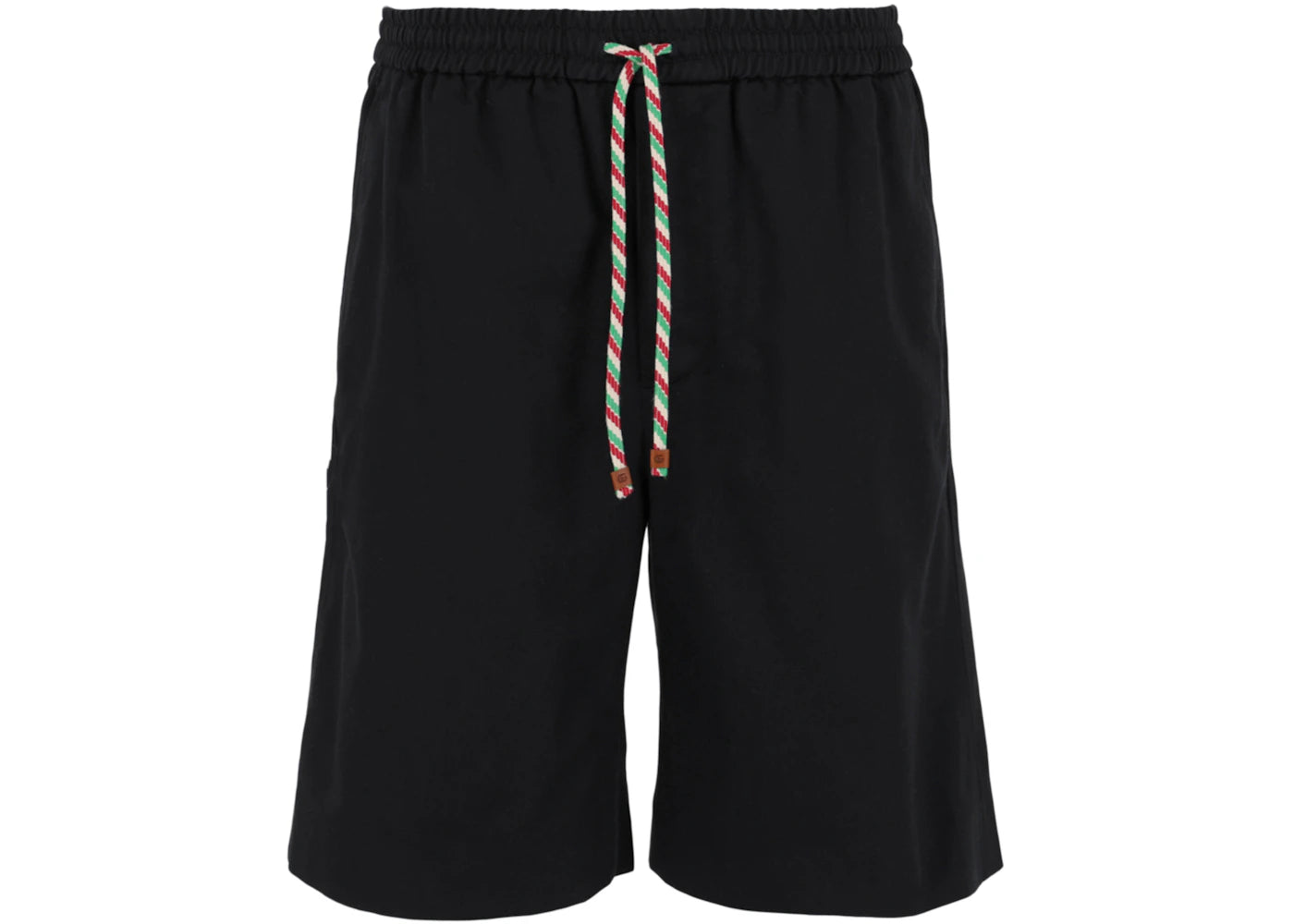 Gucci Logo Print Cotton Shorts Navy