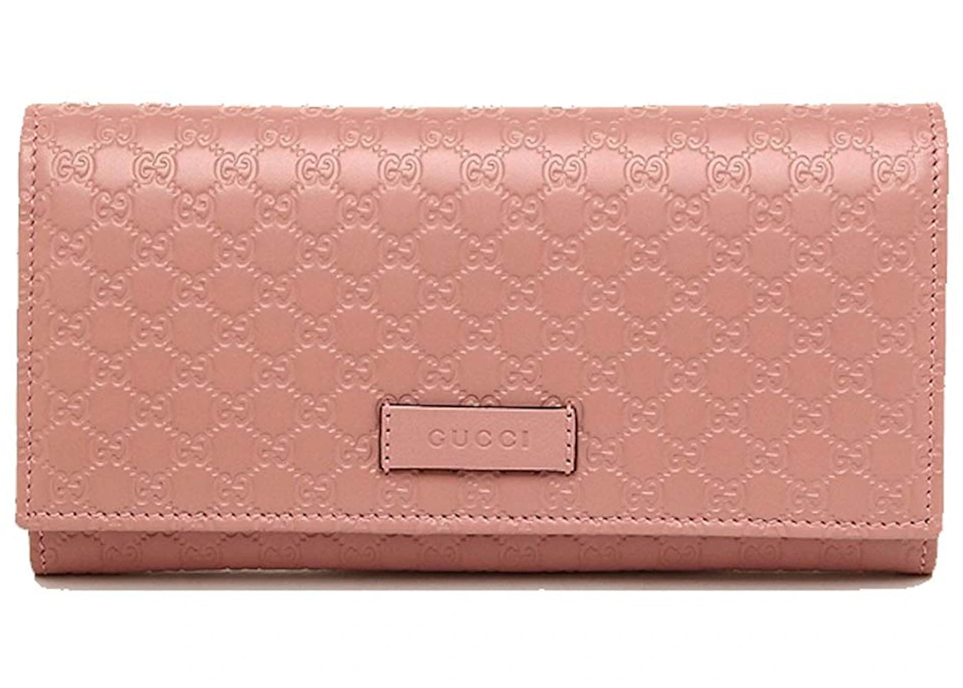 Gucci Continential Bifold Wallet Microguccissima Soft Pink