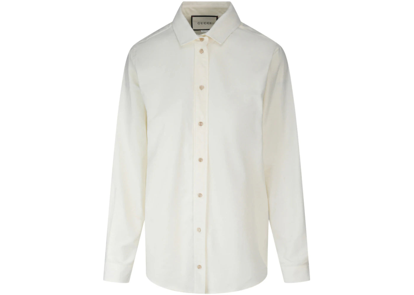 Gucci Long Sleeve Button Down Blouse White