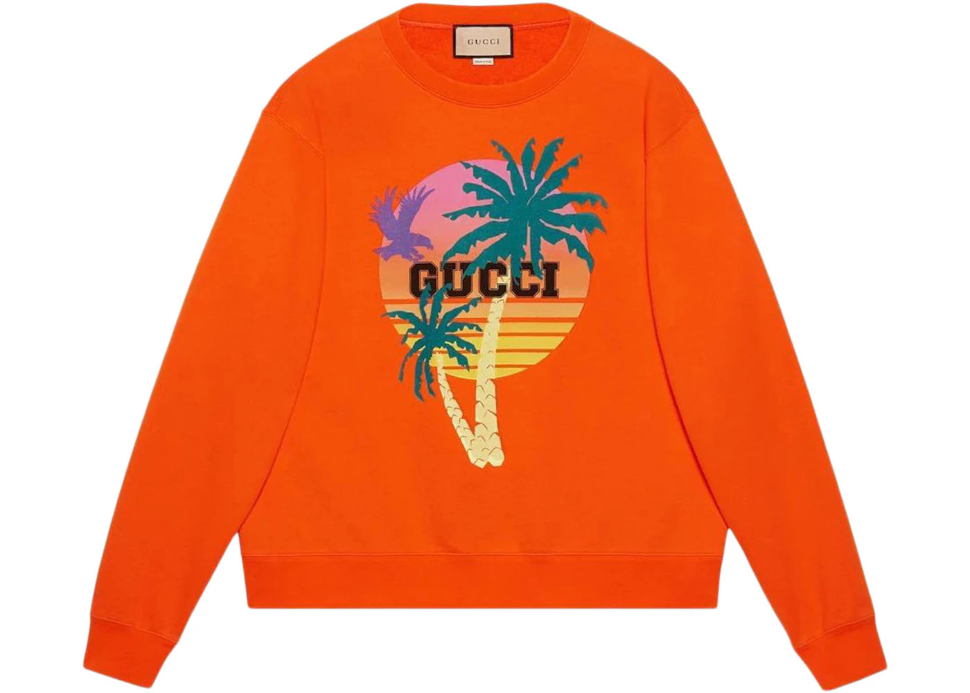 Gucci Love Parade Printed Cotton Sweatshirt Orange