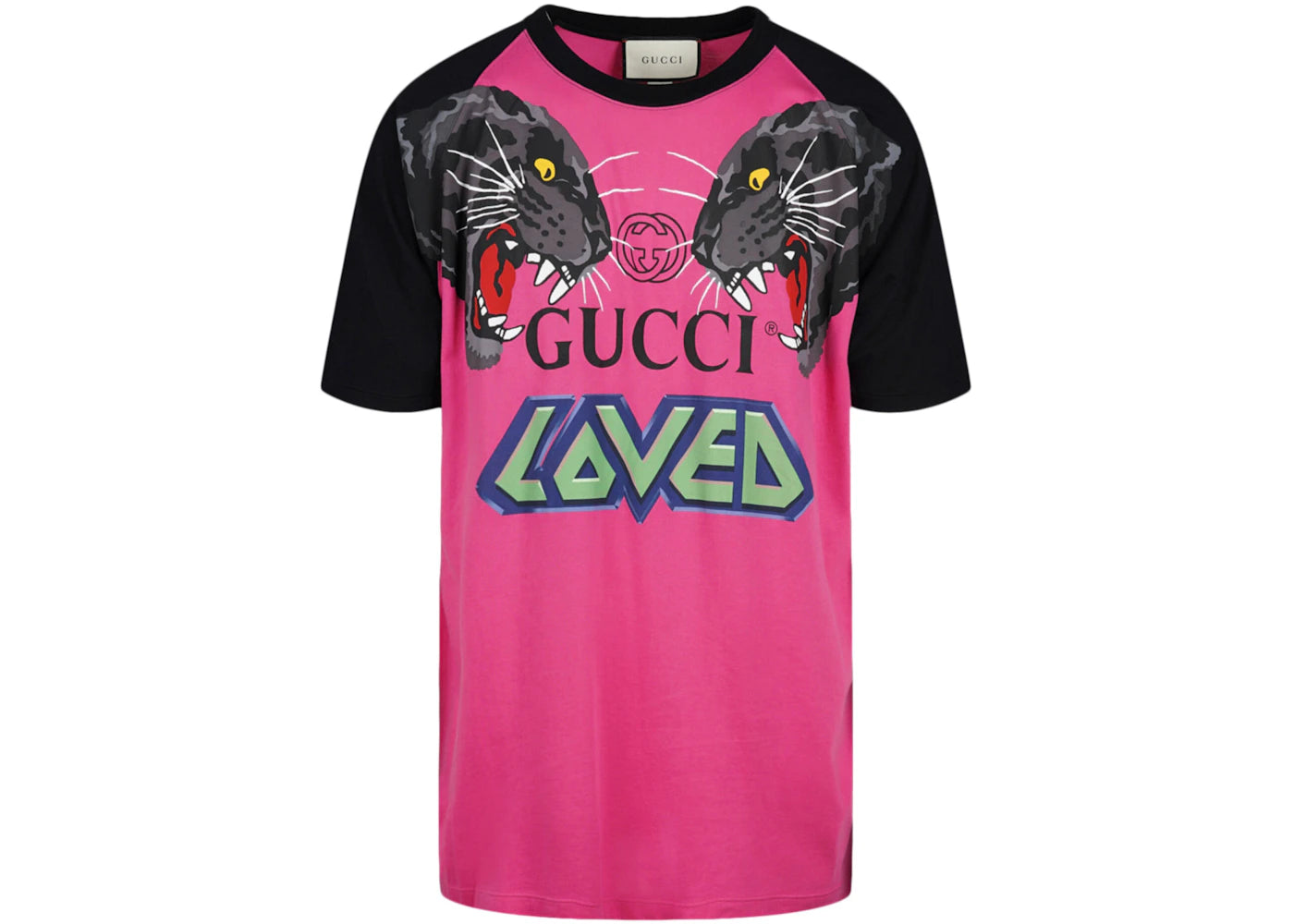 Gucci Loved Tiger Print Crewneck Bright Fuchsia/Black