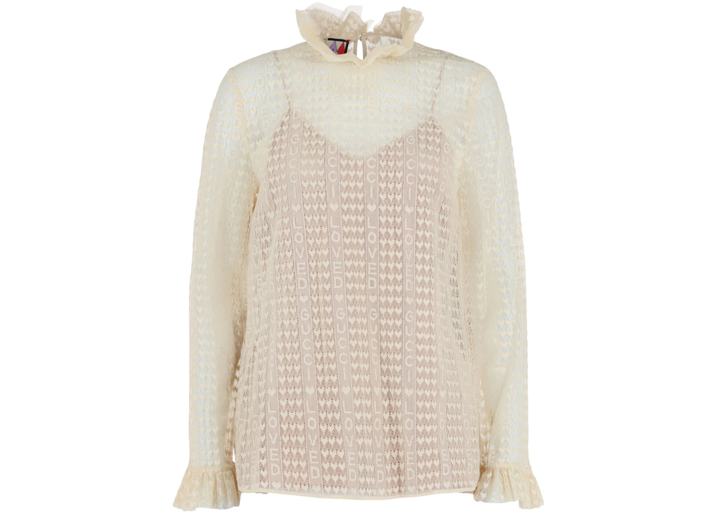 Gucci Lovelight Lace Blouse White