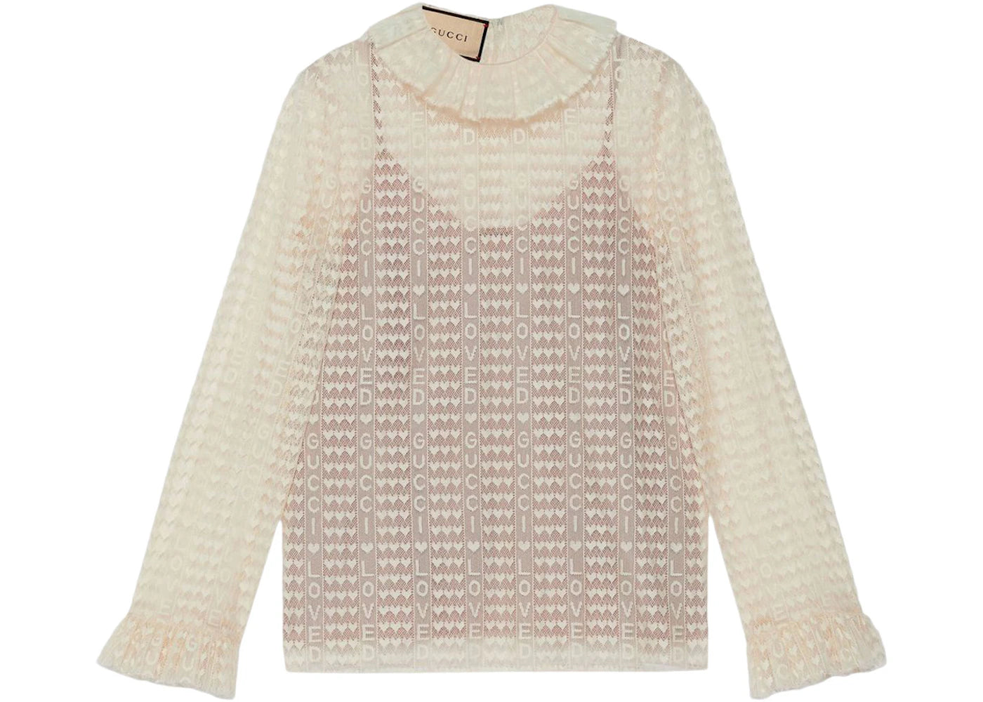 Gucci Lovelight Lace Cardigan Beige