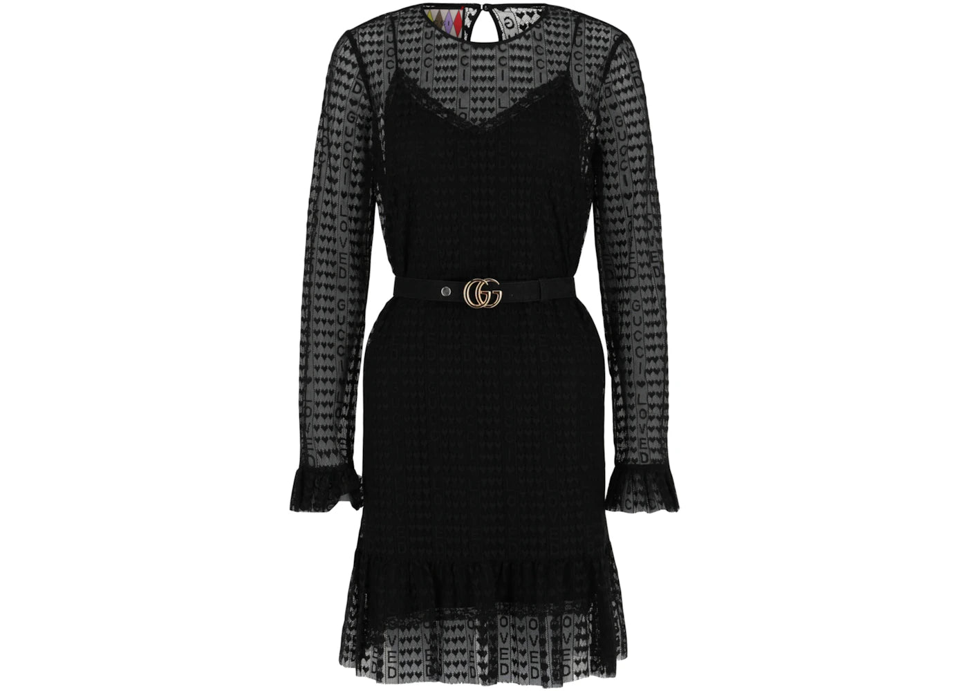 Gucci Lovelight Lace Shift Dress Black