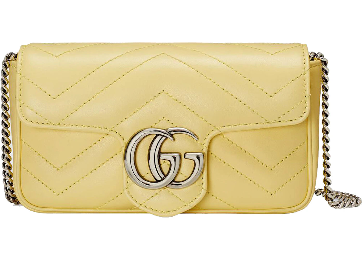 Gucci GG Marmont Matelasse Super Mini Bag Pastel Yellow