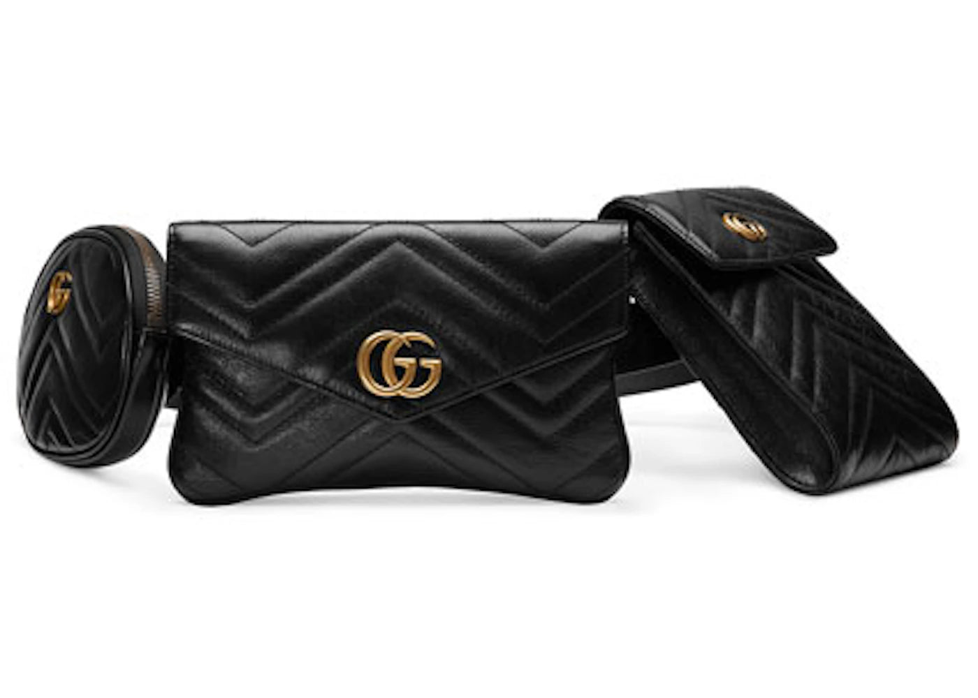 Gucci GG Marmont Belt Bag 2.0 Multi Matelasse Black