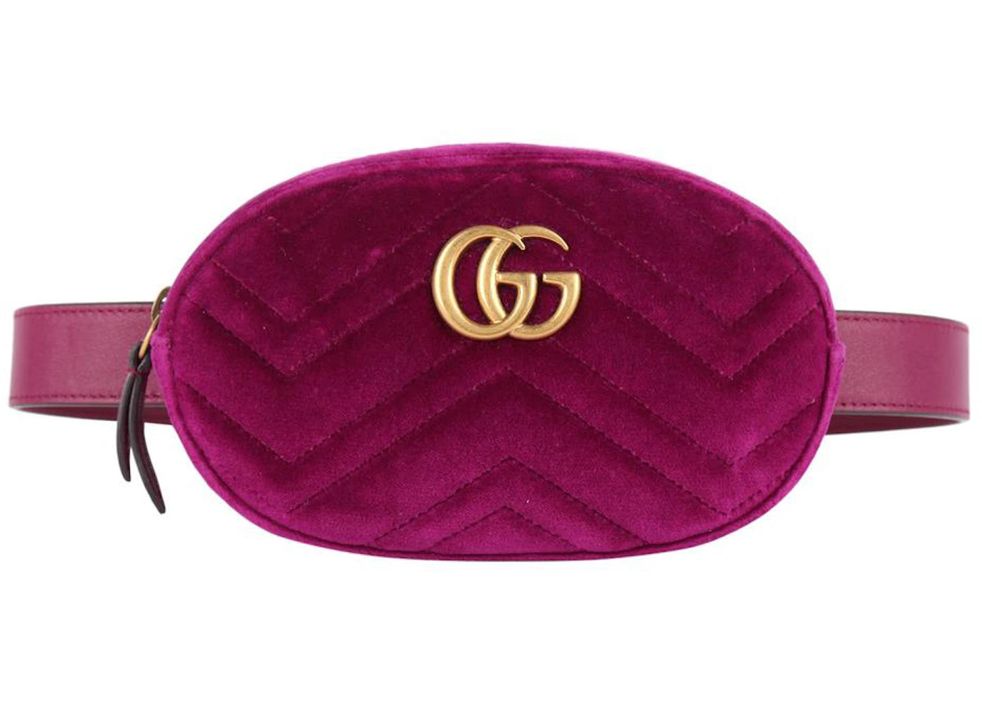 Gucci GG Marmont Belt Bag Matelasse Fuchsia