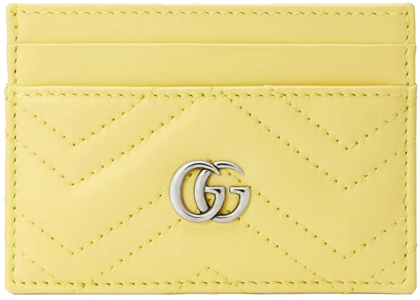 Gucci Marmont Card Case GG (4 Card Slot) Pastel Yellow