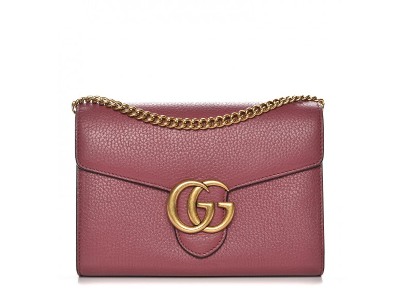 Gucci GG Marmont Chain Wallet Dark Pink