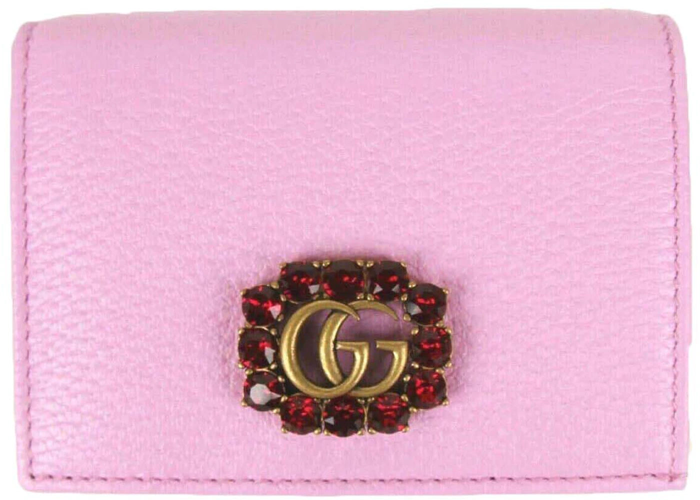 Gucci Marmont Crystal GG Wallet Pink