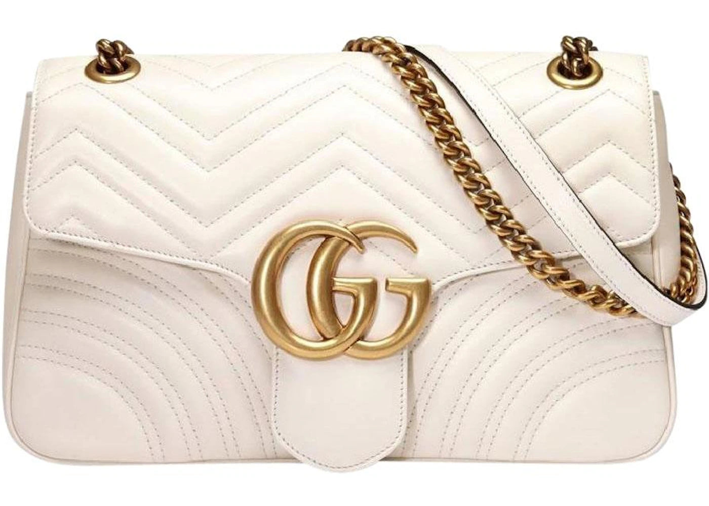 Gucci GG Marmont Shoulder Bag Matelasse Medium White