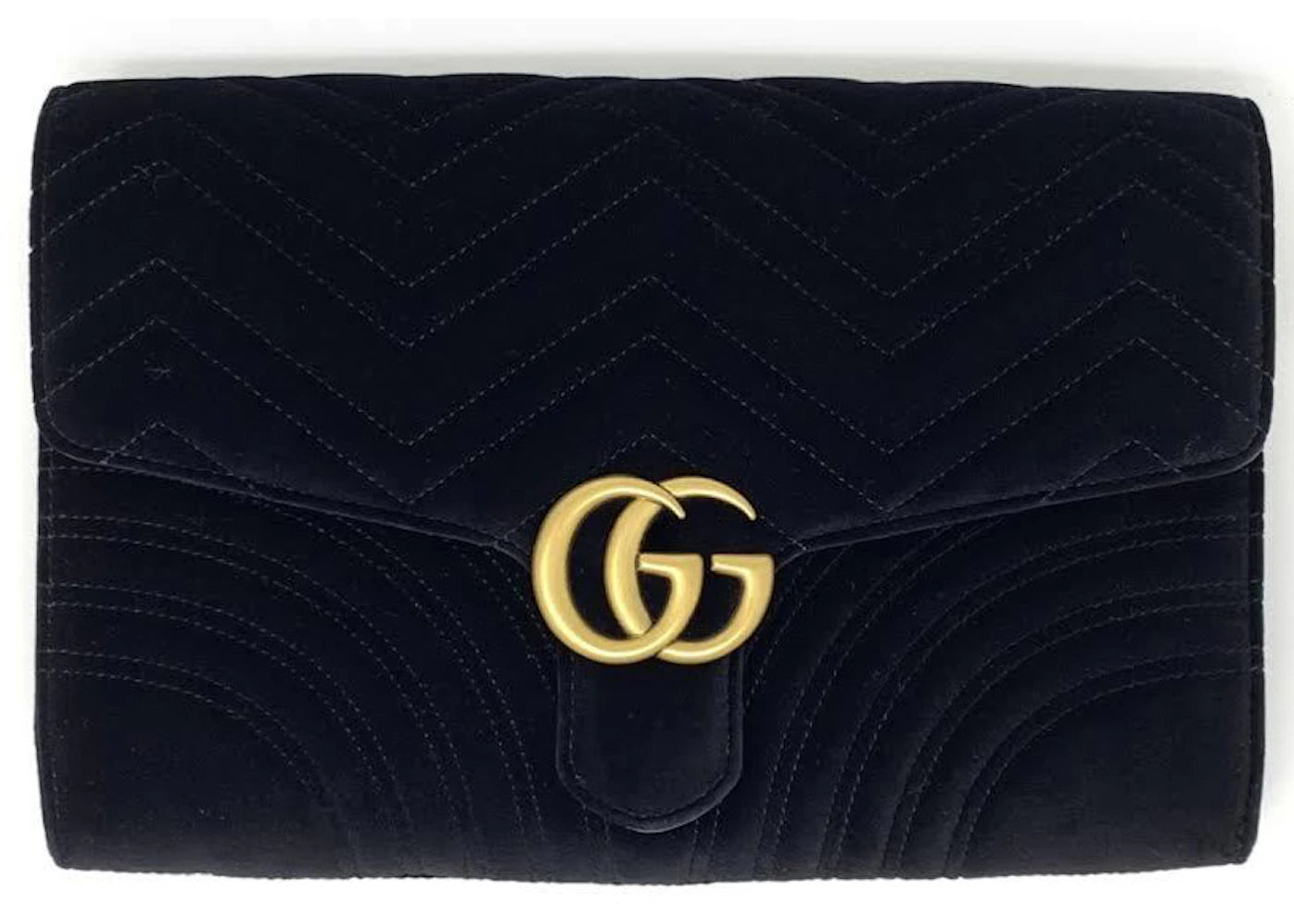 Gucci Marmont GG Clutch Matelasse Velvet Black