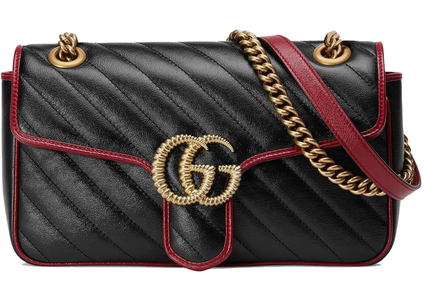 Gucci GG Marmont Shoulder Bag Diagonal Matelasse Small Black