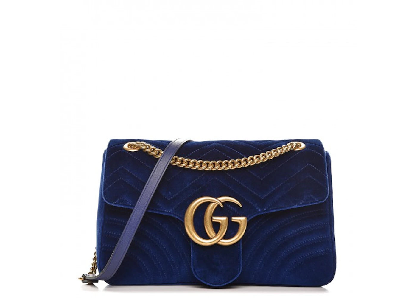 Gucci GG Marmont Matelasse Medium Cobalt Blue