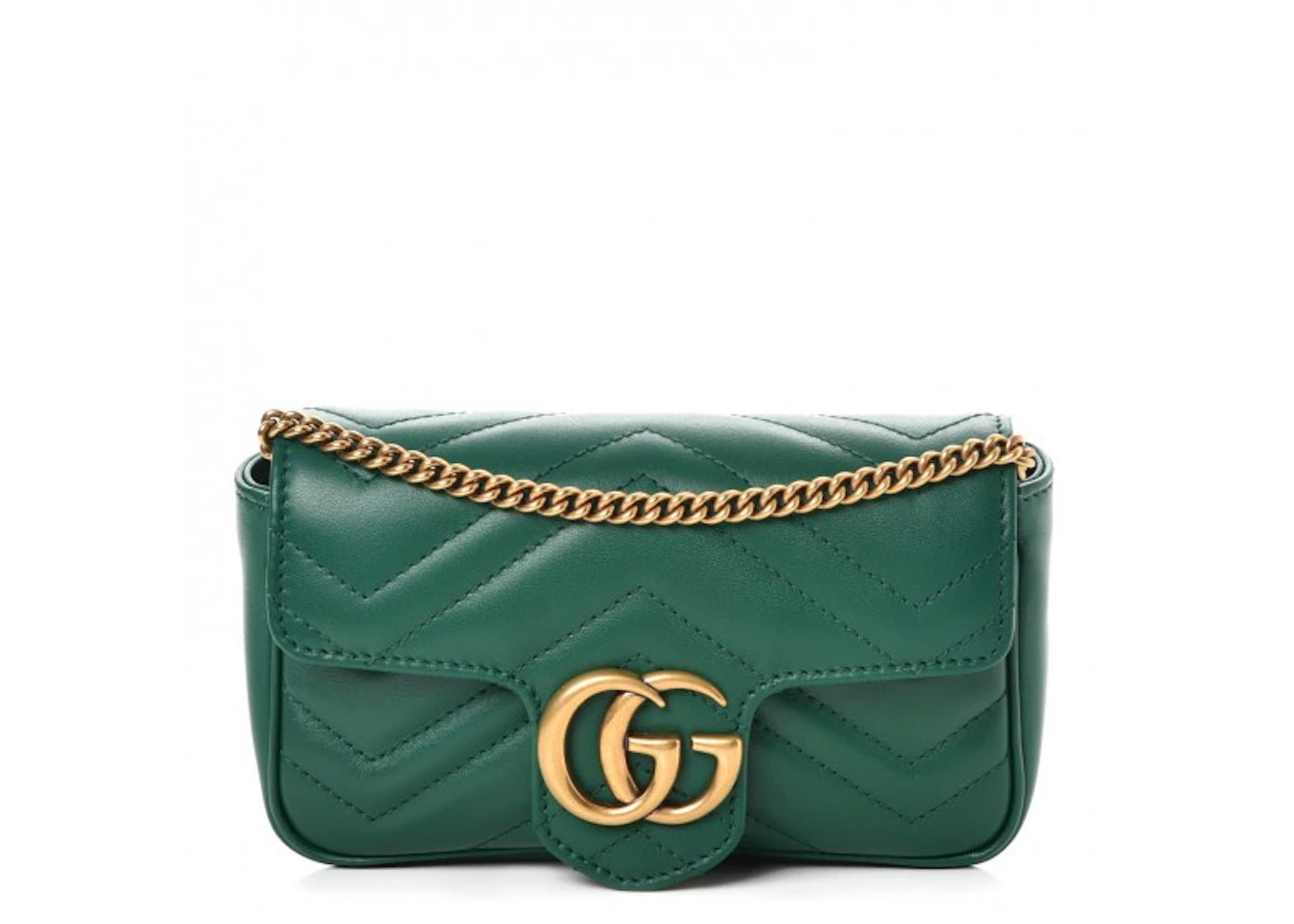 Gucci GG Marmont Matelasse Super Mini Emerald Green