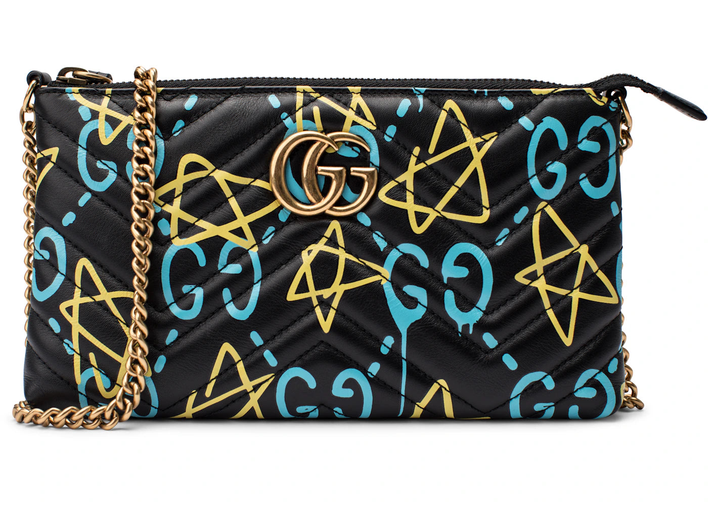 Gucci GG Marmont Matelasse GucciGhost Mini Black