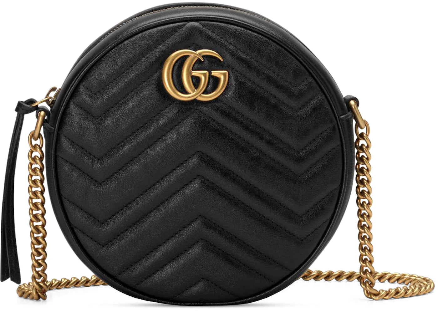 Gucci GG Marmont Round Shoulder Bag Mini Black