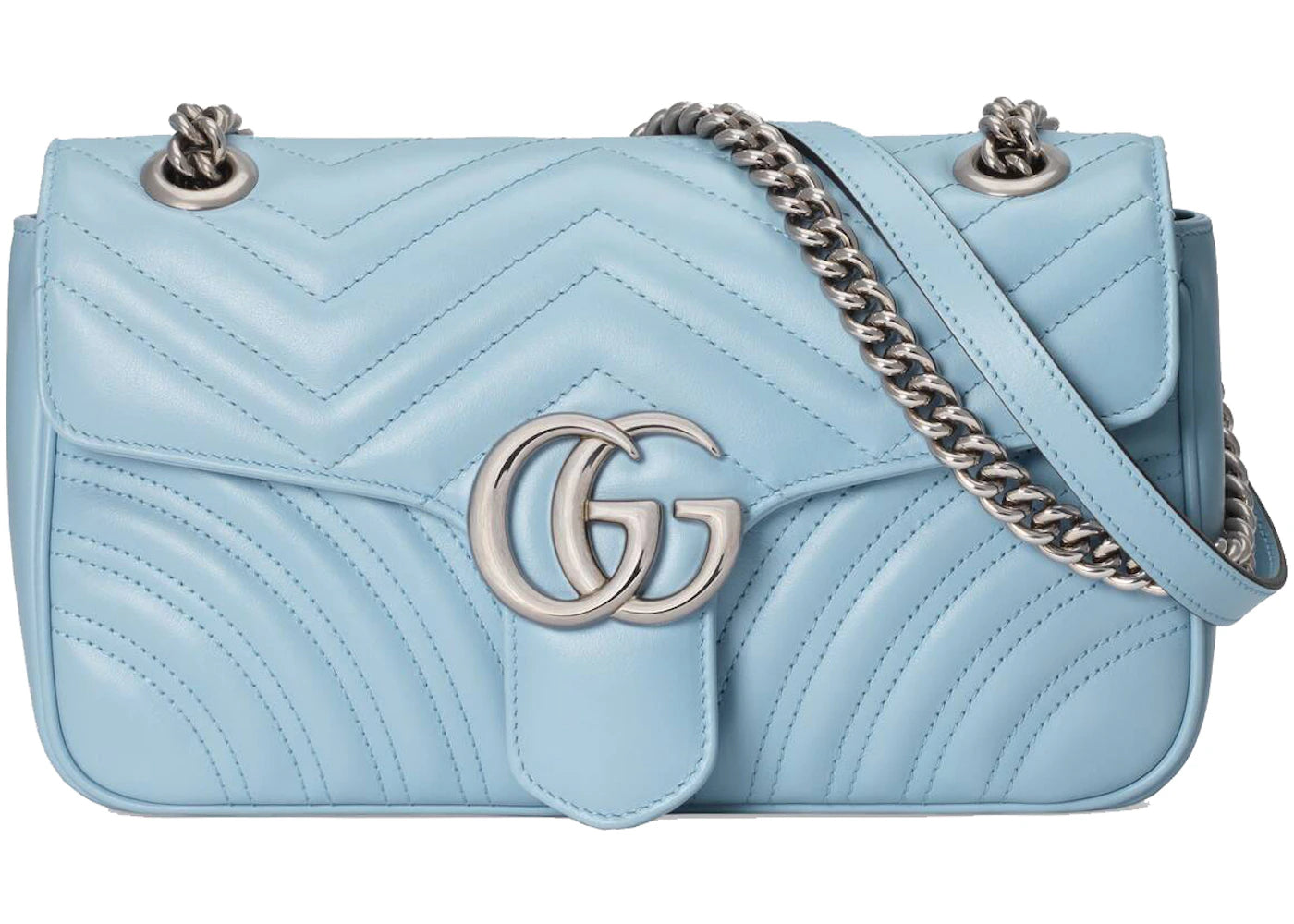 Gucci Marmont Shoulder Bag GG Small Pastel Blue