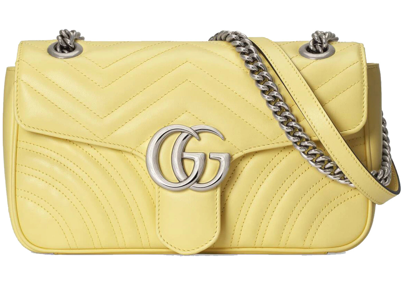 Gucci Marmont Shoulder Bag GG Small Pastel Yellow