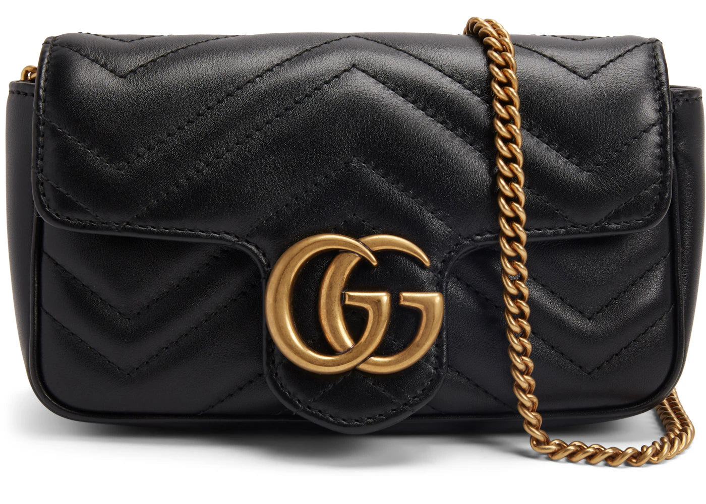 Gucci GG Marmont Matelasse Super Mini Bag Black