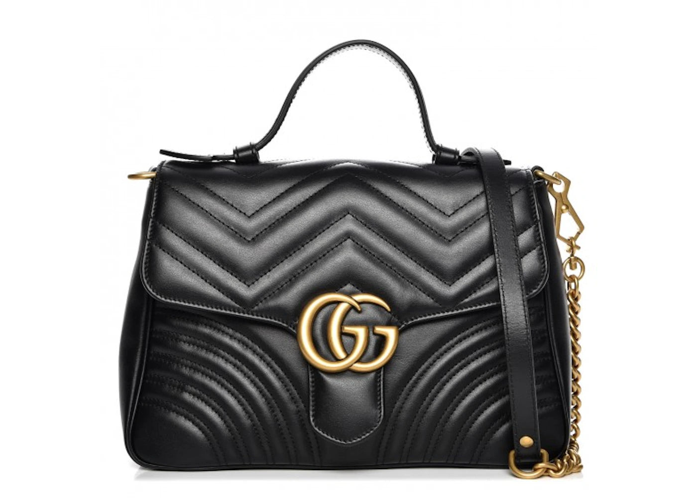 Gucci GG Marmont Small Top Handle Bag Black