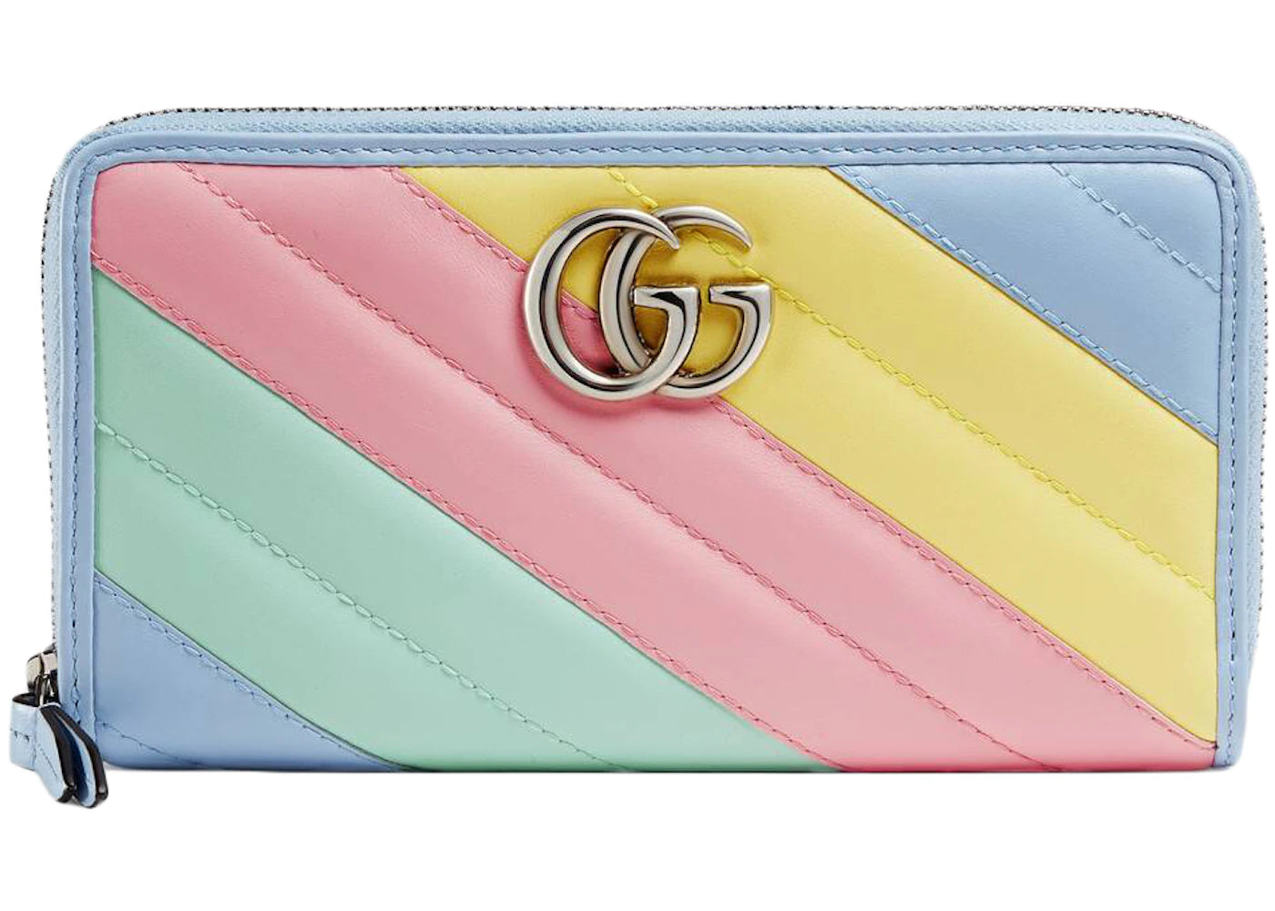 Gucci Marmont Zip Around Wallet GG (12 Card Slot) Pastel Multicolor