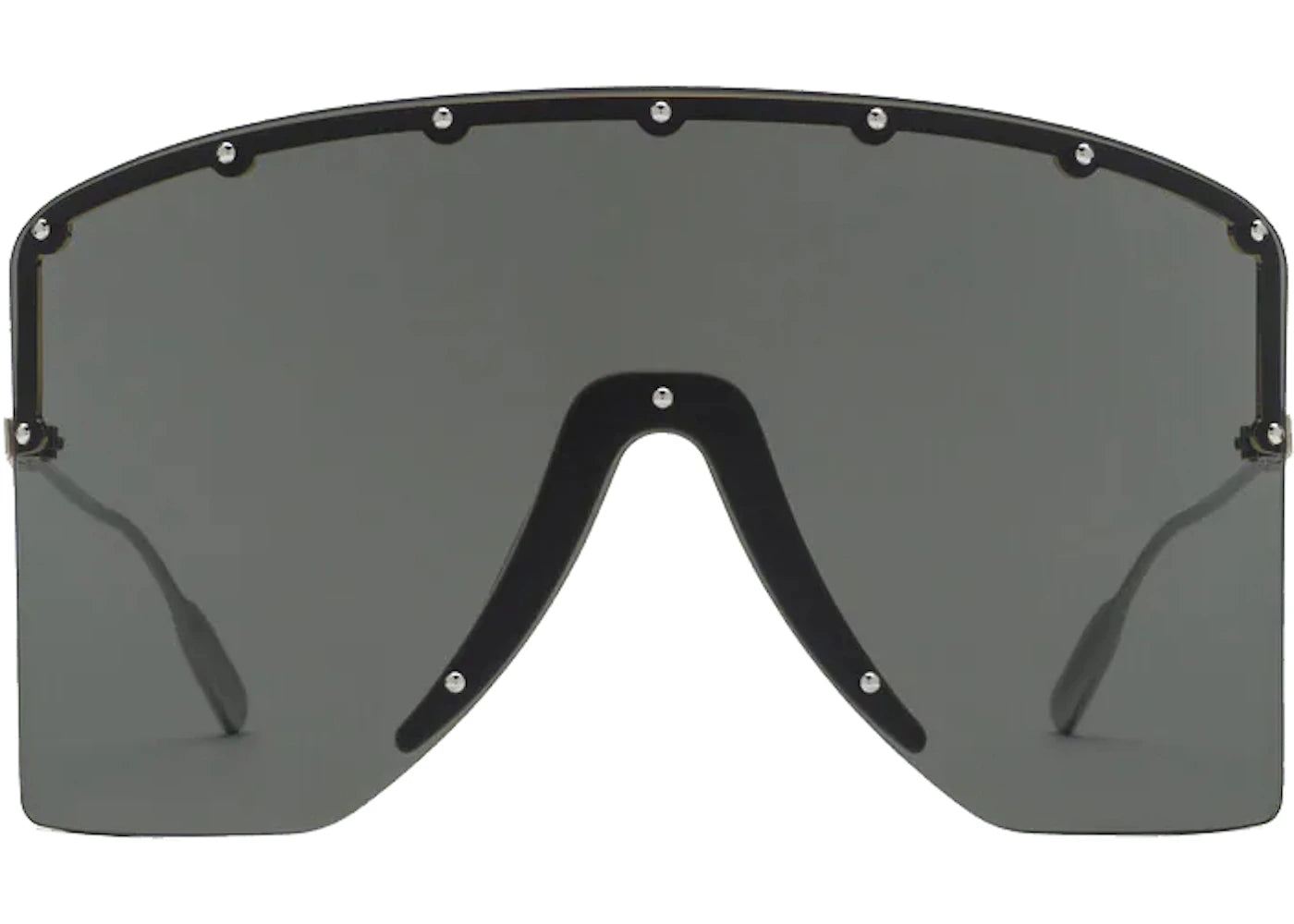 Gucci Mask-Shaped Sunglasses Black/Silver (705386 I3330 8012)